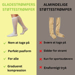 GladeStrømper - Støttestrømper (15-20mmhg)